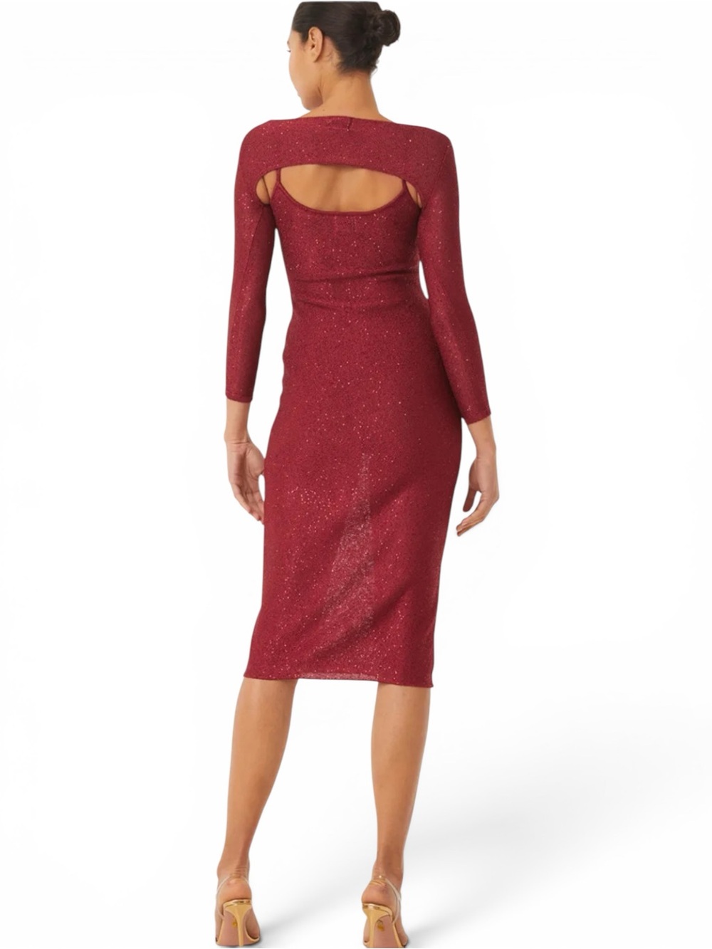 Misa Los Angeles Knit LISETTE DRESS in Lipstick red - Picture 6 of 14